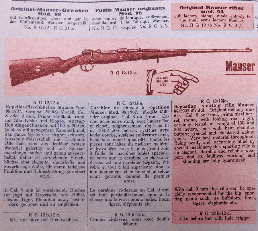 Model 98 mauser serial numbers manufacture date number