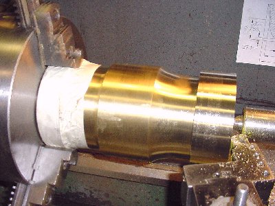 Corhorn Mortar outside bottom contour machining