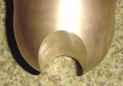 coehorn mortar close-up trunnion slot machined into tube