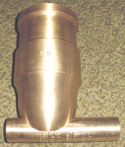 coehorn mortar trunnion inserted into slot